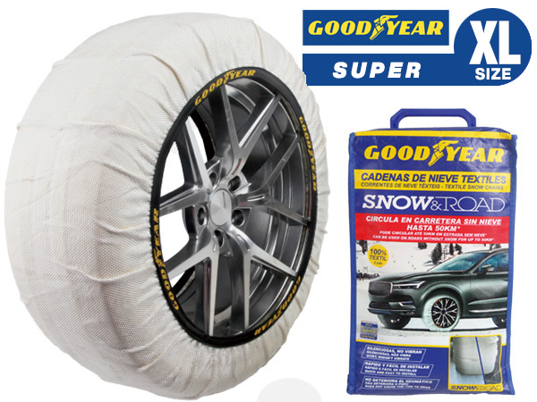 即納 GOODYEAR 布製タイヤチェーン 285 55R18 18インチ スタンダード スノーソックス グッドイヤー 冬用 雪対策 簡単 チェーン規制対応 - 2