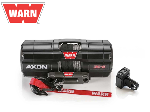 WARN AXON 35-S パワースポーツ ウインチ/POWERSPORT WINCH シンスティックロープ12V 牽引約1588kg 汎用 101130