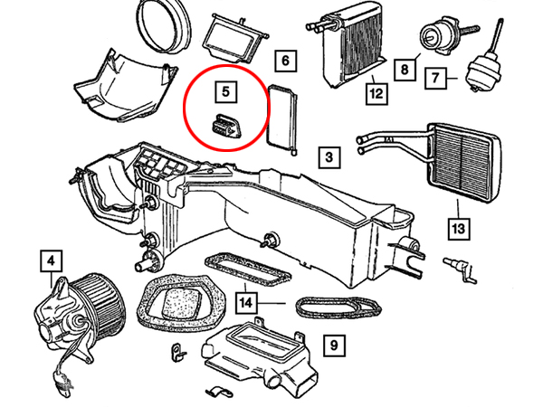 MOPAR純正 A/Cヒーターレジスター 5139719AA 02-07y チェロキー/TJラングラー