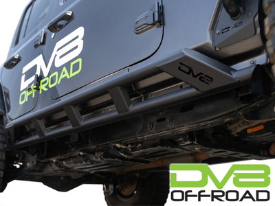 DV8 OFFROAD FS-15 ロックスライダー(マイクロテクスチャーブラックパウダーコート/ロゴ入)SRJL-07 18y- JLラングラー4ドア