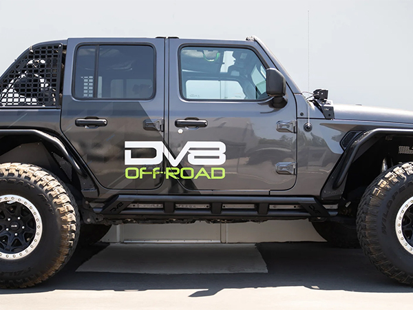 DV8 OFFROAD FS-15 ロックスライダー(マイクロテクスチャーブラックパウダーコート/ロゴ入)SRJL-07 18y- JLラングラー4ドア