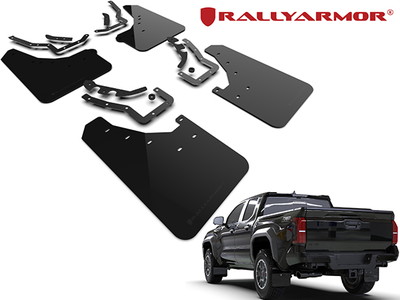 Rally Armor マッドフラップ(ブラック/メタリックブラックロゴ) MF114-UR-BLK-MBK 24y- タコマ N400型