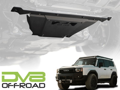 DV8 OFFROAD スキッドプレート(マイクロテクスチャブラックパウダーコート/ロゴ入) 24y- ランドクルーザー250